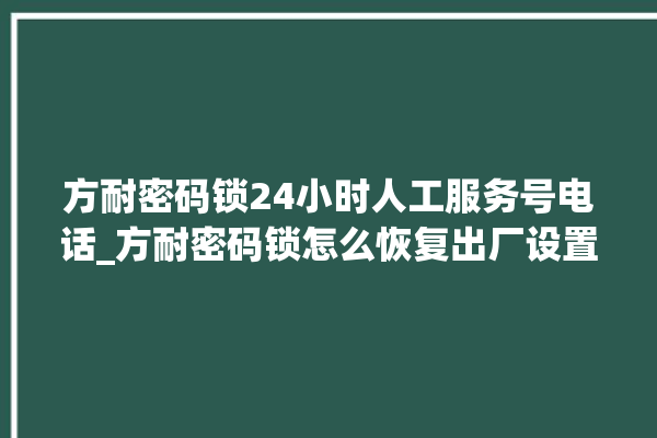 方耐密码锁24小时人工服务号电话_方耐密码锁怎么恢复出厂设置 。密码锁