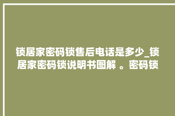 锁居家密码锁售后电话是多少_锁居家密码锁说明书图解 。密码锁