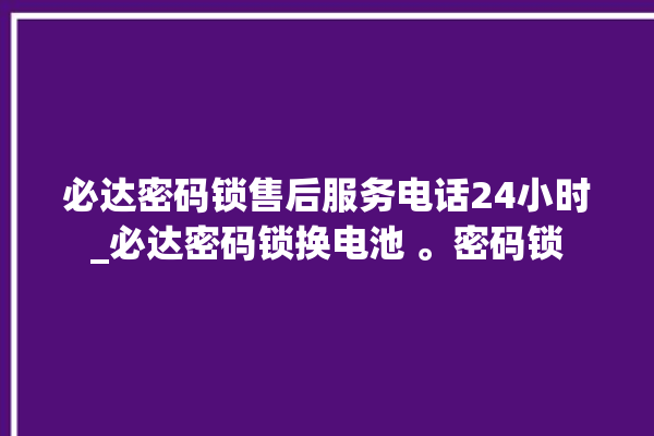 必达密码锁售后服务电话24小时_必达密码锁换电池 。密码锁