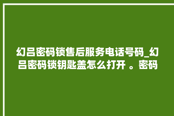 幻吕密码锁售后服务电话号码_幻吕密码锁钥匙盖怎么打开 。密码锁