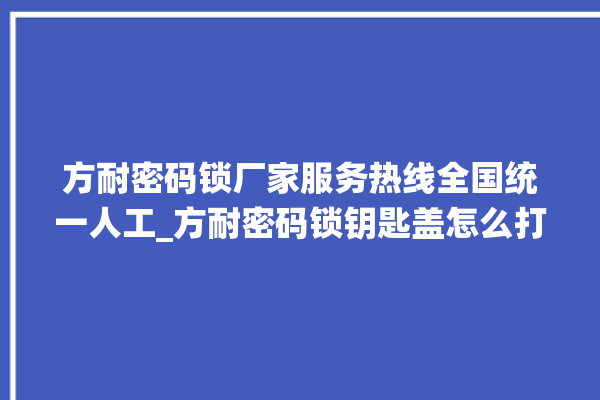 方耐密码锁厂家服务热线全国统一人工_方耐密码锁钥匙盖怎么打开 。密码锁