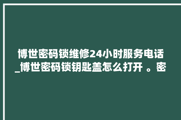 博世密码锁维修24小时服务电话_博世密码锁钥匙盖怎么打开 。密码锁