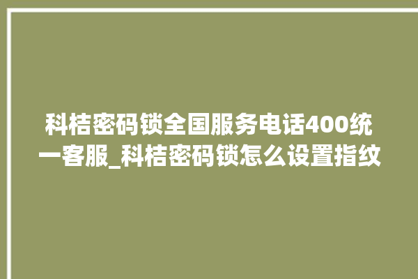 科桔密码锁全国服务电话400统一客服_科桔密码锁怎么设置指纹 。密码锁