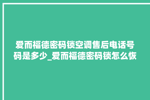 爱而福德密码锁空调售后电话号码是多少_爱而福德密码锁怎么恢复出厂设置 。密码锁