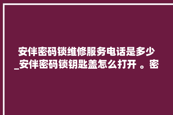 安伴密码锁维修服务电话是多少_安伴密码锁钥匙盖怎么打开 。密码锁