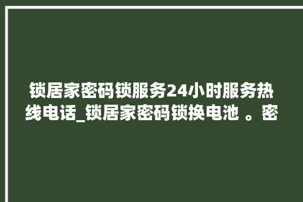 锁居家密码锁服务24小时服务热线电话_锁居家密码锁换电池 。密码锁