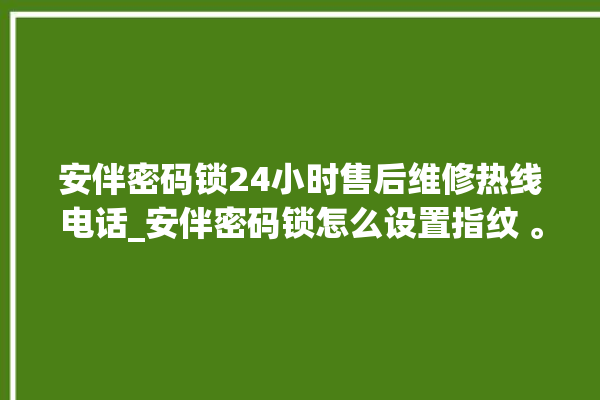 安伴密码锁24小时售后维修热线电话_安伴密码锁怎么设置指纹 。密码锁