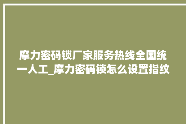 摩力密码锁厂家服务热线全国统一人工_摩力密码锁怎么设置指纹 。密码锁