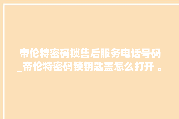 帝伦特密码锁售后服务电话号码_帝伦特密码锁钥匙盖怎么打开 。密码锁