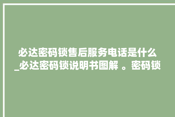 必达密码锁售后服务电话是什么_必达密码锁说明书图解 。密码锁