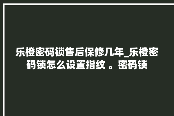 乐橙密码锁售后保修几年_乐橙密码锁怎么设置指纹 。密码锁