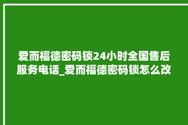 爱而福德密码锁24小时全国售后服务电话_爱而福德密码锁怎么改密码 。密码锁