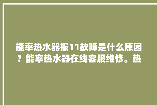 能率热水器报11故障是什么原因？能率热水器在线客服维修。热水器_在线客服