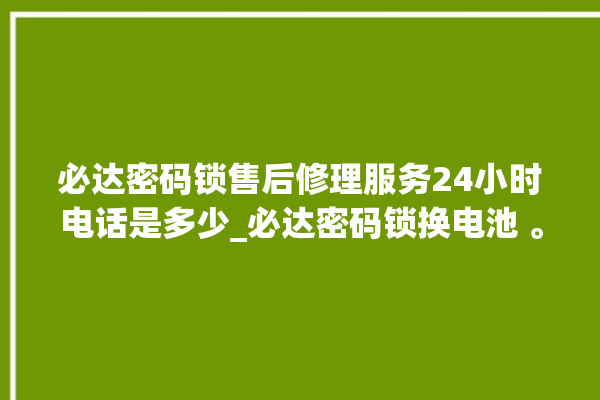 必达密码锁售后修理服务24小时电话是多少_必达密码锁换电池 。密码锁