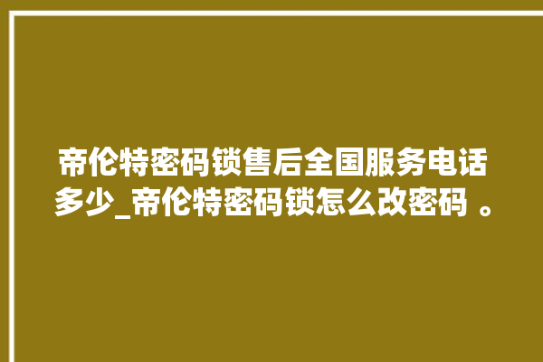 帝伦特密码锁售后全国服务电话多少_帝伦特密码锁怎么改密码 。密码锁