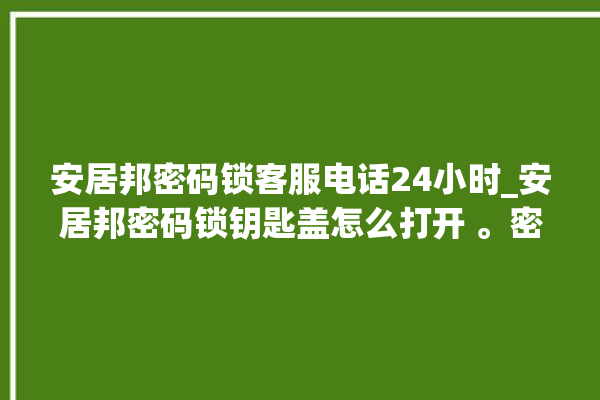 安居邦密码锁客服电话24小时_安居邦密码锁钥匙盖怎么打开 。密码锁