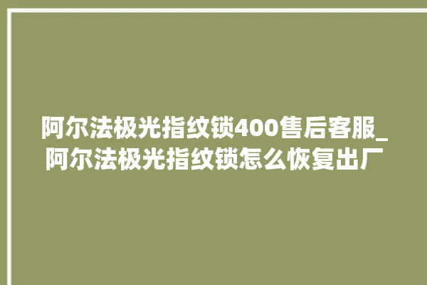 阿尔法极光指纹锁400售后客服_阿尔法极光指纹锁怎么恢复出厂设置 。阿尔法