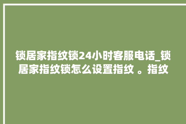 锁居家指纹锁24小时客服电话_锁居家指纹锁怎么设置指纹 。指纹锁