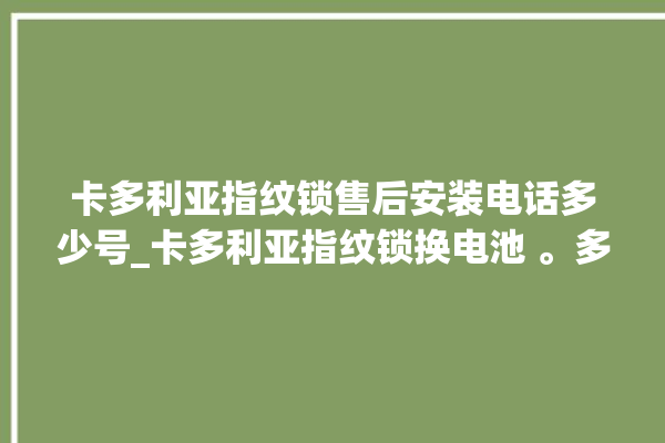 卡多利亚指纹锁售后安装电话多少号_卡多利亚指纹锁换电池 。多利亚