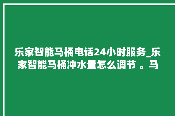 乐家智能马桶电话24小时服务_乐家智能马桶冲水量怎么调节 。马桶