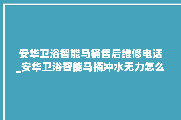 安华卫浴智能马桶售后维修电话_安华卫浴智能马桶冲水无力怎么解决 。马桶