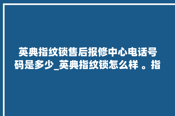 英典指纹锁售后报修中心电话号码是多少_英典指纹锁怎么样 。指纹锁