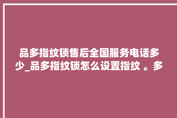 品多指纹锁售后全国服务电话多少_品多指纹锁怎么设置指纹 。多指