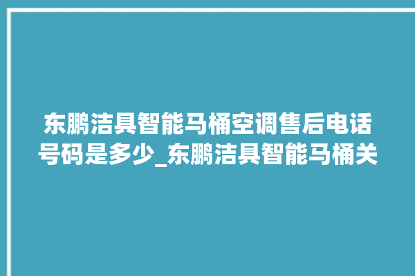 东鹏洁具智能马桶空调售后电话号码是多少_东鹏洁具智能马桶关自动感应 。马桶