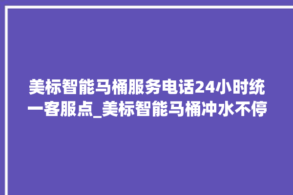 美标智能马桶服务电话24小时统一客服点_美标智能马桶冲水不停 。马桶