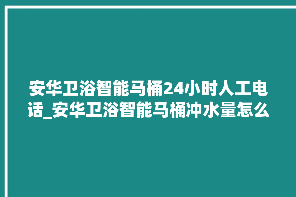 安华卫浴智能马桶24小时人工电话_安华卫浴智能马桶冲水量怎么调节 。马桶