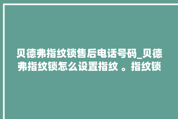 贝德弗指纹锁售后电话号码_贝德弗指纹锁怎么设置指纹 。指纹锁