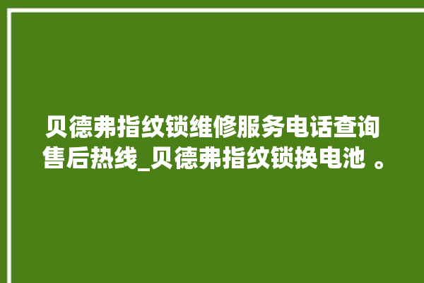 贝德弗指纹锁维修服务电话查询售后热线_贝德弗指纹锁换电池 。指纹锁