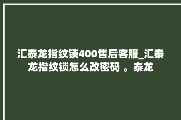 汇泰龙指纹锁400售后客服_汇泰龙指纹锁怎么改密码 。泰龙