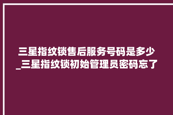 三星指纹锁售后服务号码是多少_三星指纹锁初始管理员密码忘了 。指纹锁