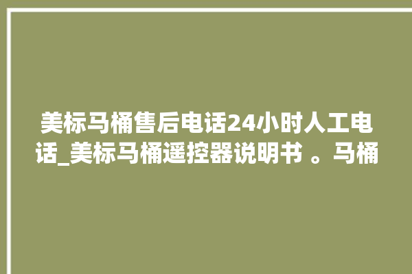 美标马桶售后电话24小时人工电话_美标马桶遥控器说明书 。马桶