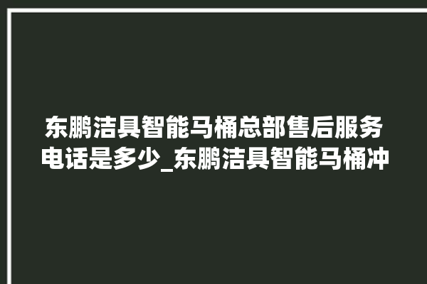 东鹏洁具智能马桶总部售后服务电话是多少_东鹏洁具智能马桶冲水感应怎么调 。马桶