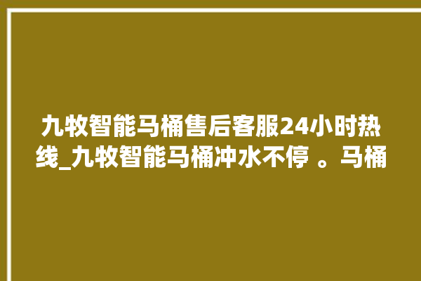 九牧智能马桶售后客服24小时热线_九牧智能马桶冲水不停 。马桶