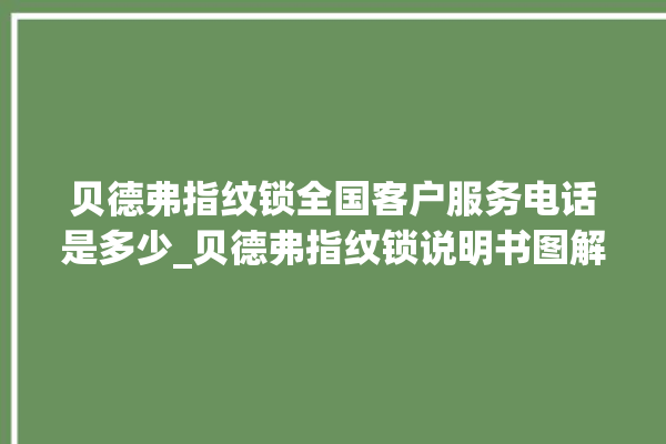 贝德弗指纹锁全国客户服务电话是多少_贝德弗指纹锁说明书图解 。指纹锁