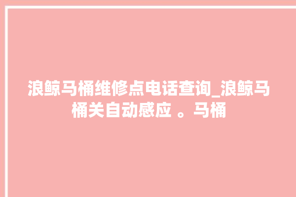 浪鲸马桶维修点电话查询_浪鲸马桶关自动感应 。马桶