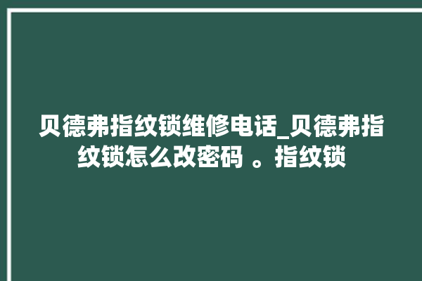 贝德弗指纹锁维修电话_贝德弗指纹锁怎么改密码 。指纹锁