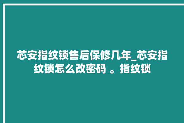 芯安指纹锁售后保修几年_芯安指纹锁怎么改密码 。指纹锁