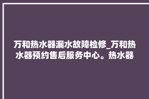 万和热水器漏水故障检修_万和热水器预约售后服务中心。热水器_服务中心