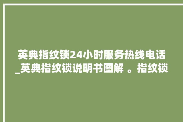 英典指纹锁24小时服务热线电话_英典指纹锁说明书图解 。指纹锁