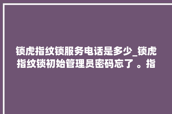 锁虎指纹锁服务电话是多少_锁虎指纹锁初始管理员密码忘了 。指纹锁