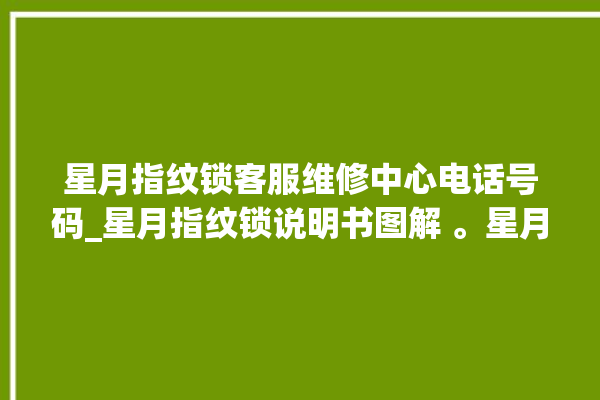 星月指纹锁客服维修中心电话号码_星月指纹锁说明书图解 。星月