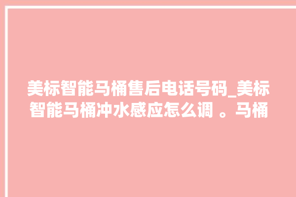 美标智能马桶售后电话号码_美标智能马桶冲水感应怎么调 。马桶