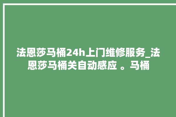 法恩莎马桶24h上门维修服务_法恩莎马桶关自动感应 。马桶