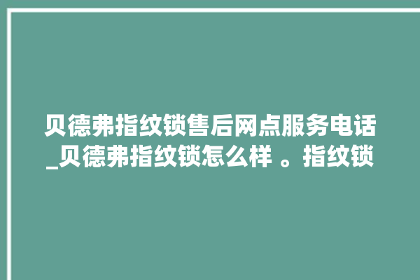 贝德弗指纹锁售后网点服务电话_贝德弗指纹锁怎么样 。指纹锁