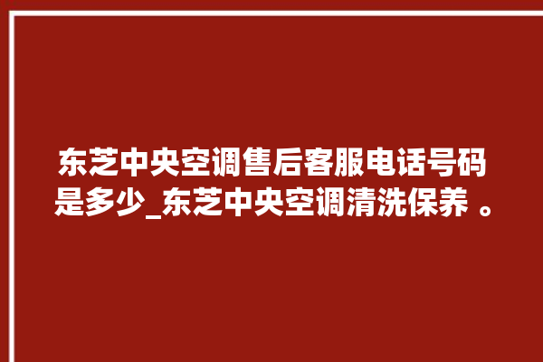 东芝中央空调售后客服电话号码是多少_东芝中央空调清洗保养 。东芝