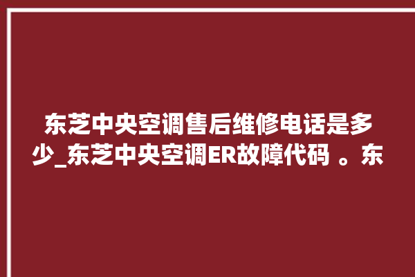 东芝中央空调售后维修电话是多少_东芝中央空调ER故障代码 。东芝